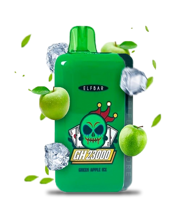 ЗЕЛЕНО-ЯБЛОЧНИЙ ЛІД Elf Bar GH 23000 Green Apple Ice